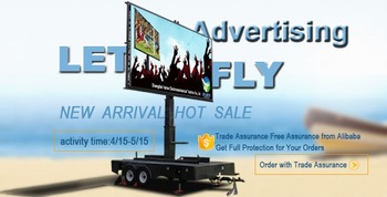 promotion rentable mobile outdoor trailer led display